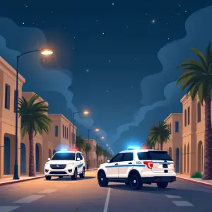 Two police cars in Dubai