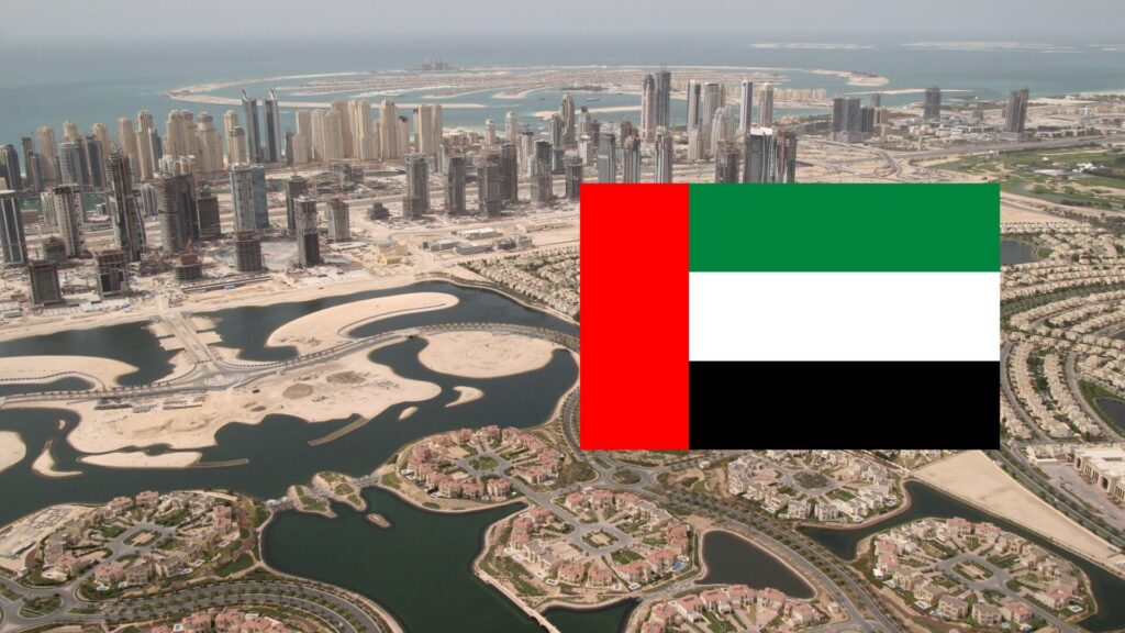 investeren in vastgoed in Dubai met een foto van Dubai van bovenaf