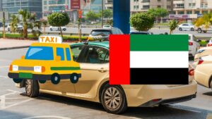 Foto eines Standard-Taxis in Dubai